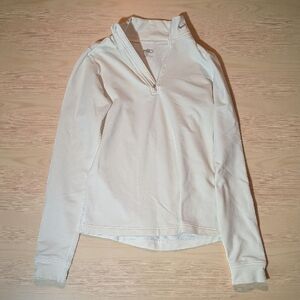 Girls White Long Sleeve Top